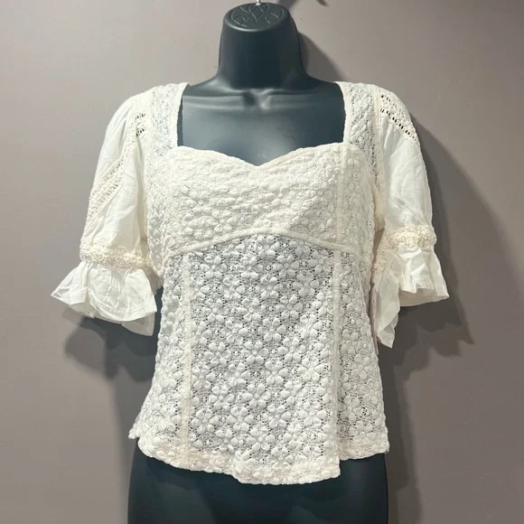 đâËâżË° FREE PEOPLE Spring Fling Top Ivory NWT Boho Bustier đâËâżË° - Picture 5 of 11